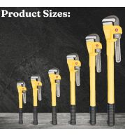 Heavy Duty Pipe Wrench 24" – 600mm Giant Pipe Wrench, Heavy Cast Iron Jaws with Deep Teeth | 4-6" Pipe Capacity, Reinforced Frame | UAE Oil & Gas Pipeline Mechanical Specialist Tool 